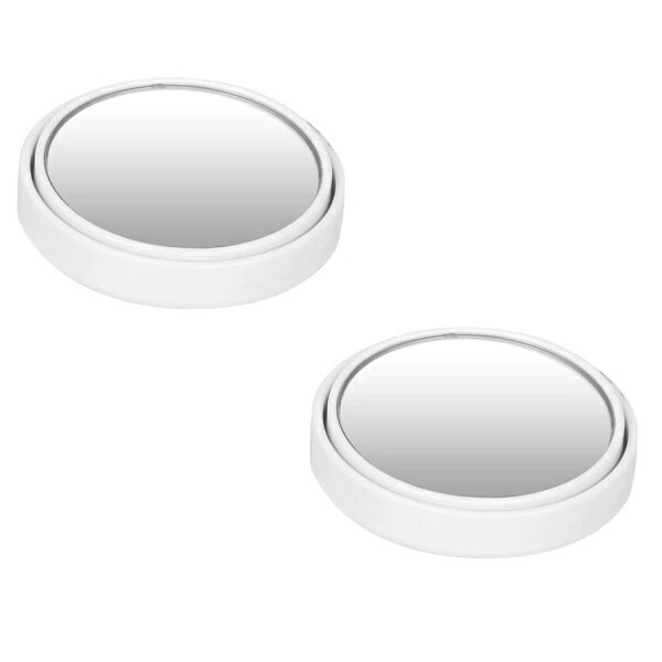 車用 サイド補助ミラー 2台セット 《ホワイト》 サイドミラー バックミラー[定形外郵便、送料無料、 ...