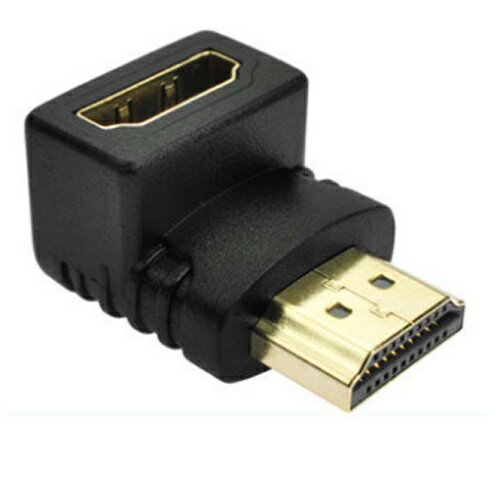 90度変換アダプタ HDMI タイプA(オス)-タイプA(メス) L型 角度 変換アダプター コネクタ[定形外郵便、送料無料、代引不可]