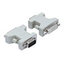 DVI-I 29pin(24 + 5) メス - VGA 15pin オス 変換アダプタ 《ホワイト》 29pin D-SUB アダプター p_adpt[定形外...