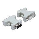 DVI-I 29pin(24 5) メス - VGA 15pin オス 変換アダプタ 《ホワイト》 29pin D-SUB アダプター 定形外郵便 送料無料 代引不可