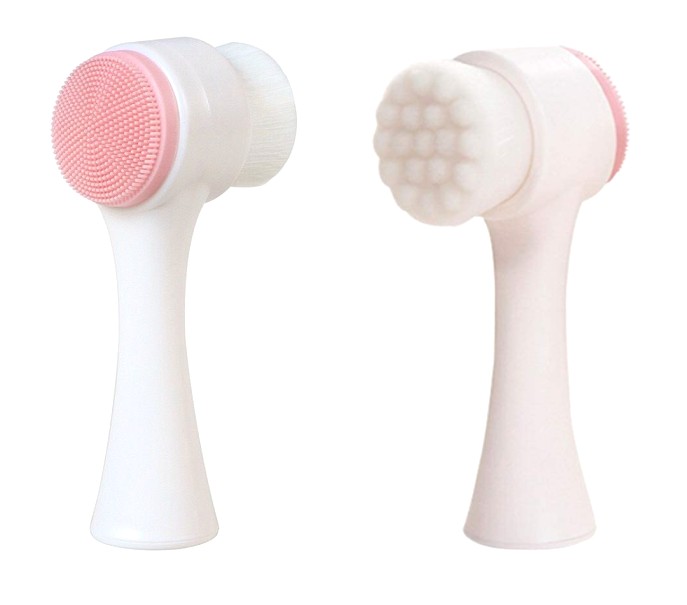 洗顔ブラシ 《ピンク》 フェイスブラシ クレンジングブラシ 手動洗顔 スキンケア 毛穴ケア[定形外郵便、送料無料、代引不可]のサムネイル