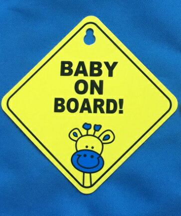 吸盤式ステッカー 《キリン》 BABY ON BOARD! 車用 ベビー car 赤ちゃん サイン[定形外郵便、送料無料、代引不可]