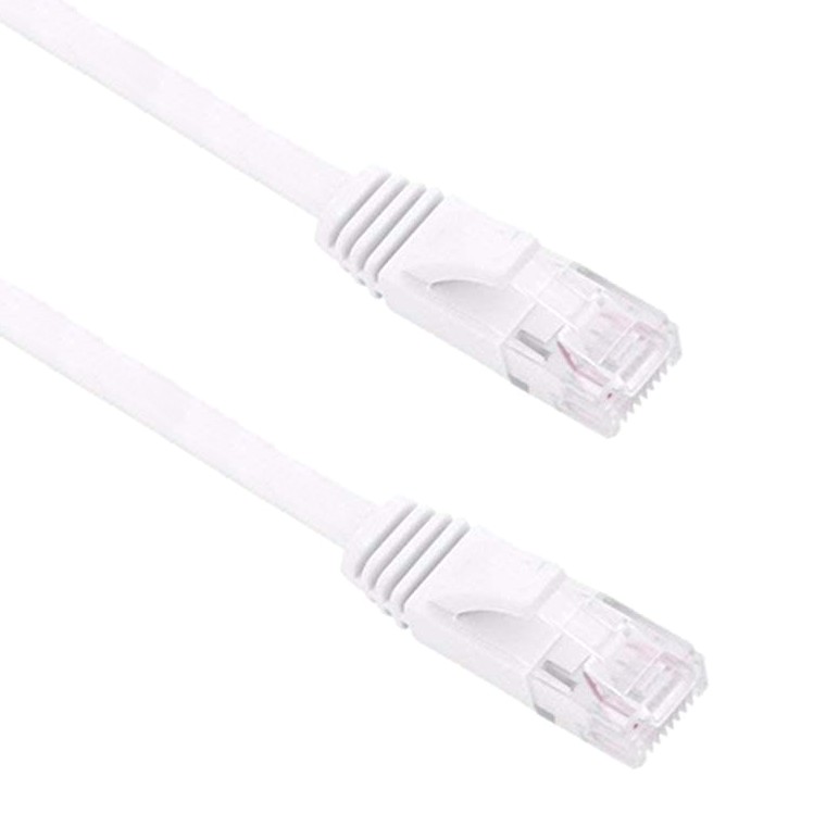 Cat6 LANケーブル 《ホワイト》 《0.5m》 カテゴリ6e フラット 薄型 LANケーブル[定形外郵便 送料無料 代引不可]