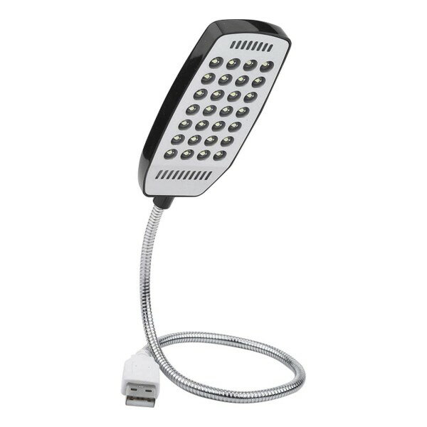 28LED フレキシブル USBライト 《ブラック》 角度調整 卓上ライト 照明 アーム スタンドライト 読書灯 ブックライト ゆうパケット発送 送料無料 代引不可