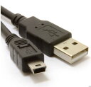 ミニUSBケーブル 《1m》 《ブラック》 タイプAオス-miniBオス デジカメ ミニB USBケーブル