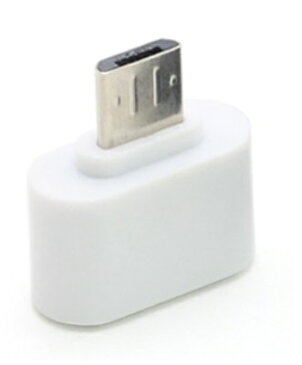 OTG対応 USB2.0変換アダプタ 500mA Type-A メス - micro-B オス ホワイト[定形外郵便、送料無料、代引不可]