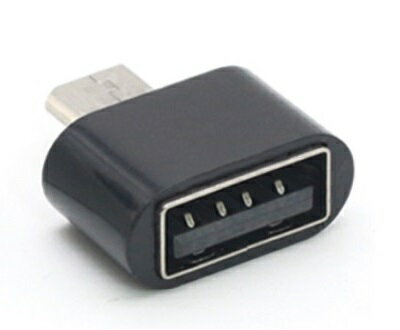 OTG対応 USB2.0変換アダプタ 500mA Type-A メス - micro-B オス ブラック[定形外郵便、送料無料、代引不可]
