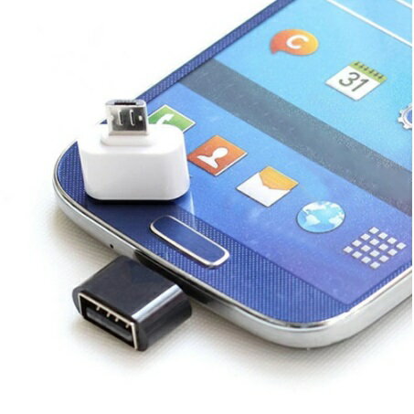 USB to microUSB 変換アダプタ OTG対応 《ホワイト》 USB2.0 500mA Type-A メス - micro USB オス[定形外郵便、送料無料、代引不可]