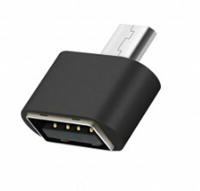 USB to microUSB 変換アダプタ OTG対応 《ブラック》 USB2.0 500mA Type-A メス - micro USB オス[定形外郵便、送料無料、代引不可]