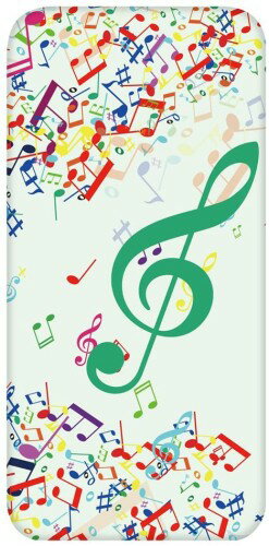 樂天商城 - 【優先配送との同梱不可】iPhone5 ケース クリア ハード プリント パターンD(cw-444) スリム 薄型 音符 音符マーク ト音記号[定形外郵便、送料無料、代引不可]