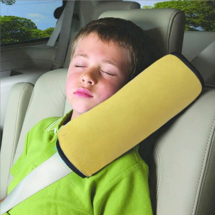 シートベルト クッション 《イエロー》 子供用 枕 シートベルトカバー シートベルトパッド 車 ネッ ...