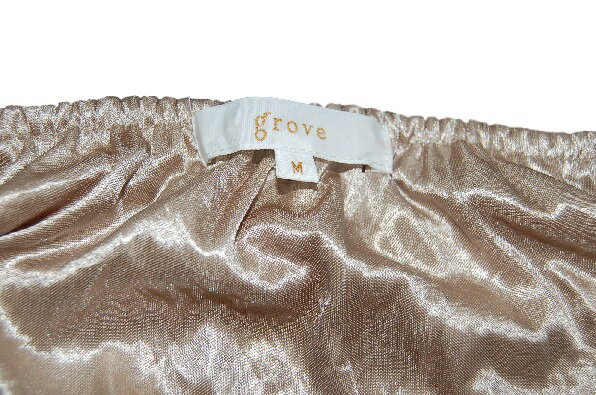 〔中古〕grove レディース チュニック M ブラウン系 小花柄[掘出物][ファッション]【中古】[定形外郵便、送料無料、代引不可]