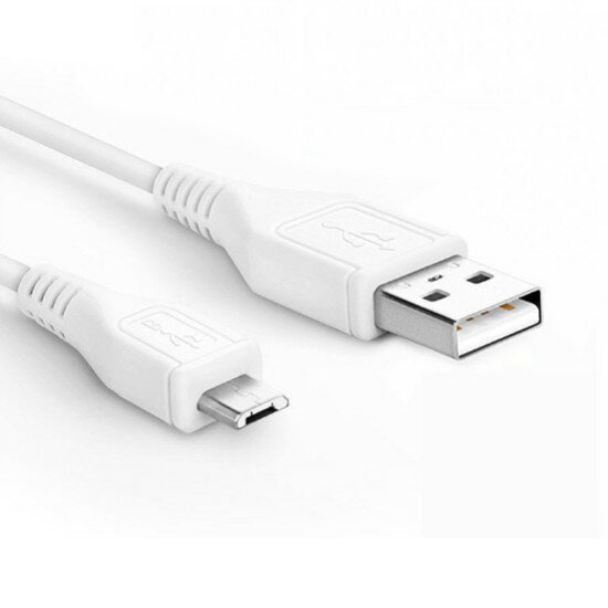 MicroUSBケーブル 《1m》 1A USB(A)オス - USB(Micro-B)オス データ転送 充電ケーブル (ホワイト)[おす すめ][定形外郵便、送料無料、代引不可]