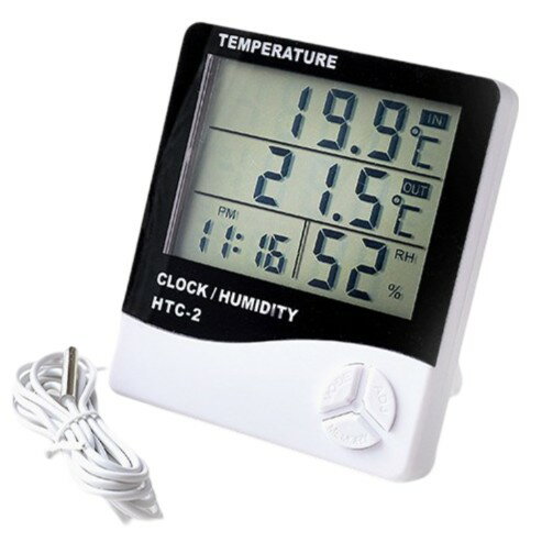 デジタル温湿度計 温度湿度時刻表