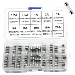 ガラス管 ヒューズ 《100個セット》 5×20mm 15A 250V 車 バイク 電子工作 ミニ管ヒューズ ヒューズ切れ 交換 修理[定形外郵便、送料無料、代引不可]