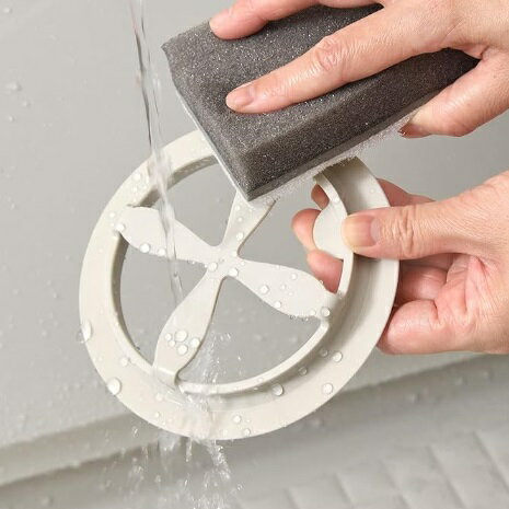 オークス レイエ お風呂掃除を楽に 浴室排水口 ネットホルダー 日本製 ホワイト LS1578[定形外郵便、送料無料、代引不可]