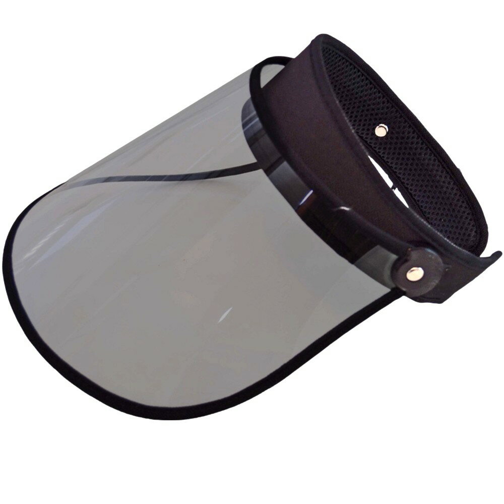 晴雨兼用 UVカット ワイド クリア サンバイザー[おす