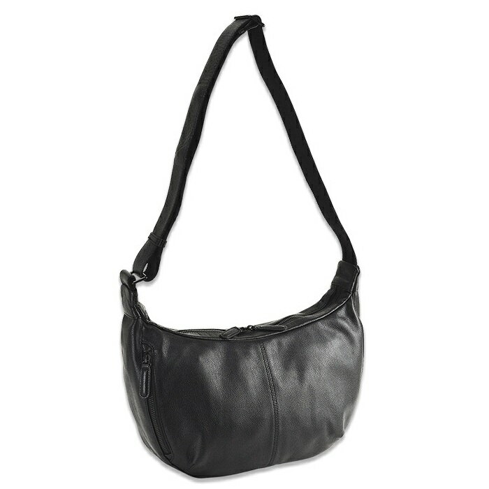 樂天商城 - HR★☆【優先配送との同梱不可】 ショルダーバッグ レザーバッグ メンズ レディース B5 牛革 16448-01 ブラック[送料無料(一部地域を除く)]