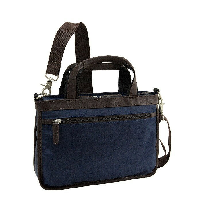 HR★☆【優先配送との同梱不可】 ミニトート ショルダーバッグ メンズ レディース ナイロン B5サイズ 26679-03 ネイビー/チョコ[送料無料(一部地域を除く)]