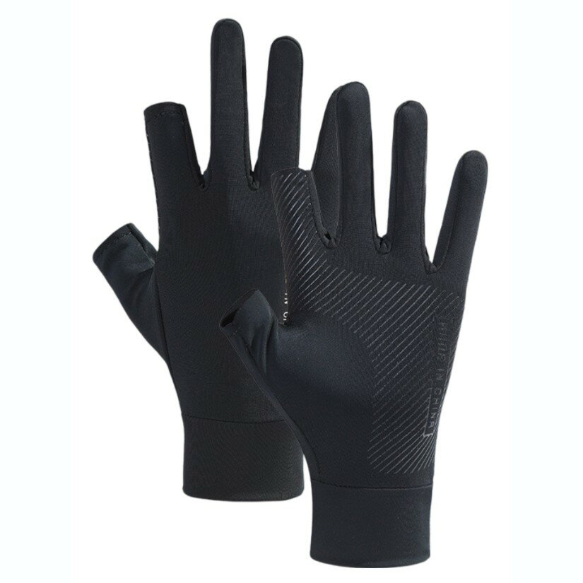 2本指出し スポーツグローブ UVカット 滑り止め 通気性 日焼け防止 夏用 手袋 釣り 自転車 ゴルフ 登山 乗馬 作業[ゆうパケット発送、送料無料、代引不可...