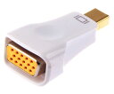 mini DisplayPort to VGA 変換アダプタ Display Port ディスプレイポート 変換コネクタ (ホワイト)[定形外郵便、送料無料、代...