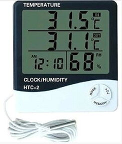 デジタル温湿度計 温度湿度時刻表示 置き掛け兼用 室内室外用[ネコポス発送、送料無料、代引不可]