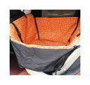 防水 ペット ドライブシート 車載 水洗い 犬 猫 簡単取付け (オレンジ)[送料無料(一部地域を除く)] その1