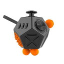 12面 フィジェットキューブ 《ブラック》 Fidget Cube フィジェットトイ ストレス解消キ