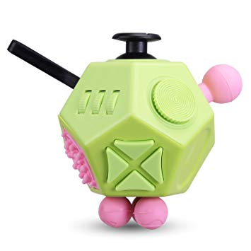 12面 フィジェットキューブ Fidget Cube フィジェットトイ ストレス解消キューブ 無限キューブ (グリーン)[定形外郵便、送料無料、代引不可]