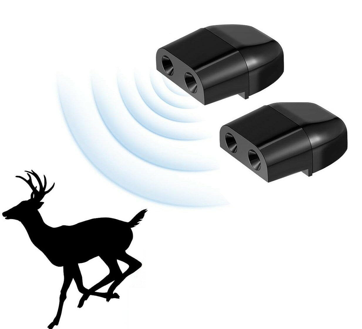 鹿除け笛 2個セット 鹿笛 鹿避け 鹿よけ笛 車 バイク 事故防止 衝突防止 シカ 熊 野生動物[定形外郵便、送料無料、代引不可]