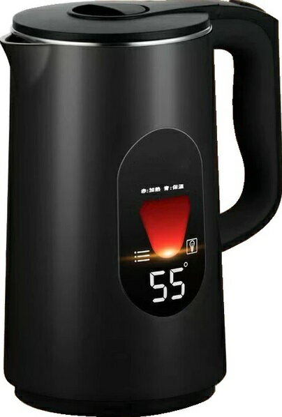 樂天商城 - 保温機能付き 大容量 電気ケトル ブラック 1.6L おしゃれ 電気ポット 湯沸し器 保温ポット コーヒー ケトル YD-1155[送料無料(一部地域を除く)]
