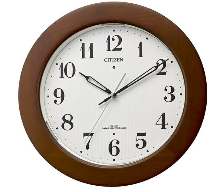 樂天商城 - リズム(RHYTHM) シチズン 掛け時計 電波時計 アナログ 暗所 ライト 自動 点灯 高輝度 LED 木 茶 4MYA35-006[送料無料(一部地域を除く)]