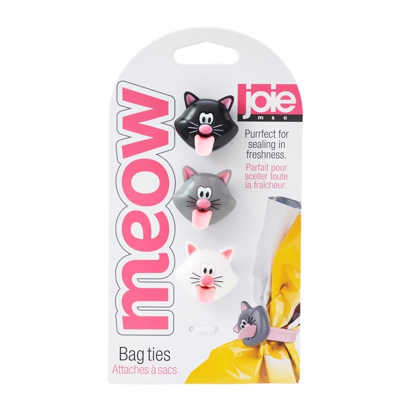 MSC International MSC Joie ミャオ バッグタイ 3個入 ネコデザイン かわいい アニマル雑貨 シリコン製[定形外郵便、送料無料、代引不可]