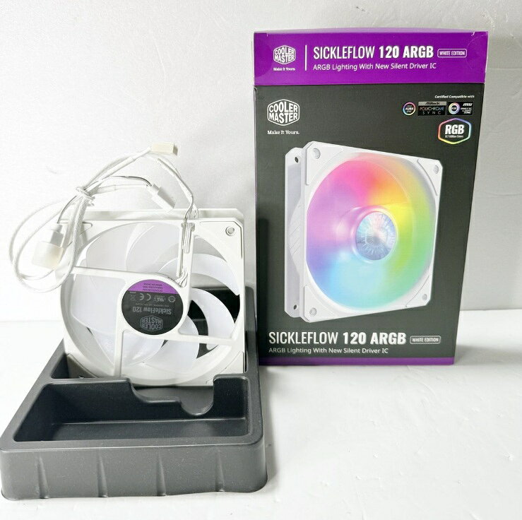 樂天商城 - 【HY】【中古】【美品】CoolerMaster クーラーマスター SickleFlow 120 ARGB White Edition (MFX-B2DW-18NPA-R1)[送料無料(一部地域を除く)]
