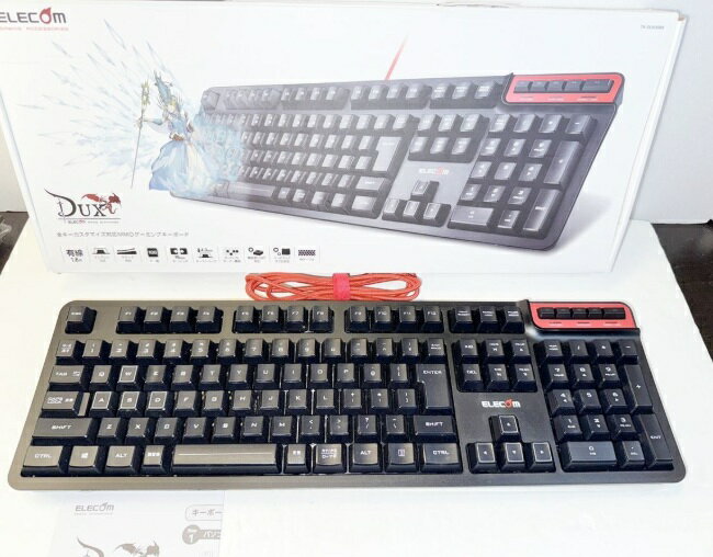 【HY】【中古】【美品】ELECOM エレコム ゲーミングキーボード 【DUX】 全キーカスタマイズ ハードウェアマクロ対応 TK-DUX30BK[送料無料(一部地域を除く)]