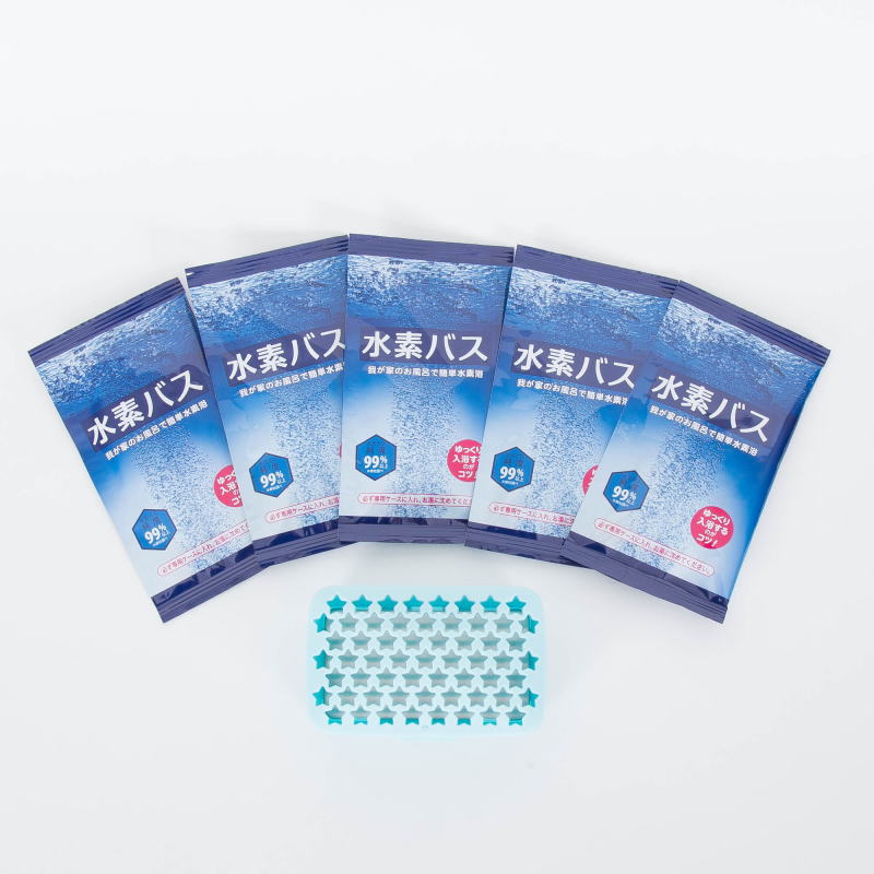 Rakuten - 水素生活 水素バス スターターセット 25g×5袋 専用プラスチック容器付き 日本製[ゆうパケット発送、送料無料、代引不可]