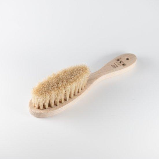 浅草アートブラシ カシミヤ用洋服ブラシ 《匠》 白馬毛100% 軽量ミドルタイプ 日本製 職人仕上げ[ゆうパケット発送、送料無料、代引不可]