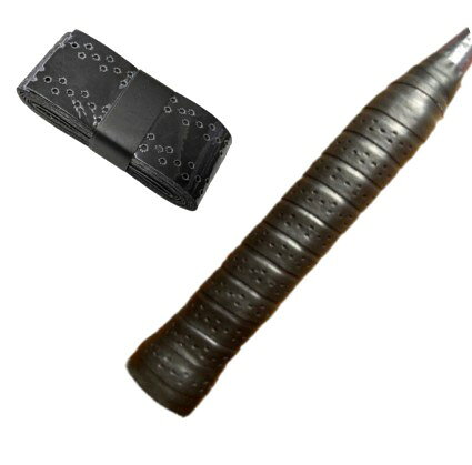 グリップテープ 《ブラック》 滑り止め 吸汗性 テニスラケット バドミントン 釣り オーバーグリップ[定形外郵便、送料無料、代引不可]