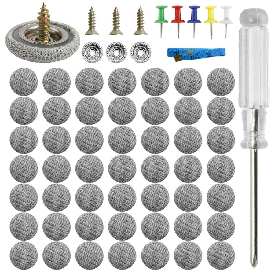 樂天商城 - 車天井垂れ修理キット 60個セット リベット ボタン 取り付けツール付き 天井布固定ネジ ルーフ 天井ネット 補修[ゆうパケット発送、送料無料、代引不可]