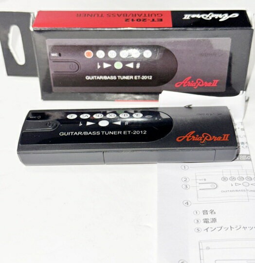 樂天商城 - ARIA アリア ET-2012 ギター/ベース用チューナー[定形外郵便、送料無料、代引不可]