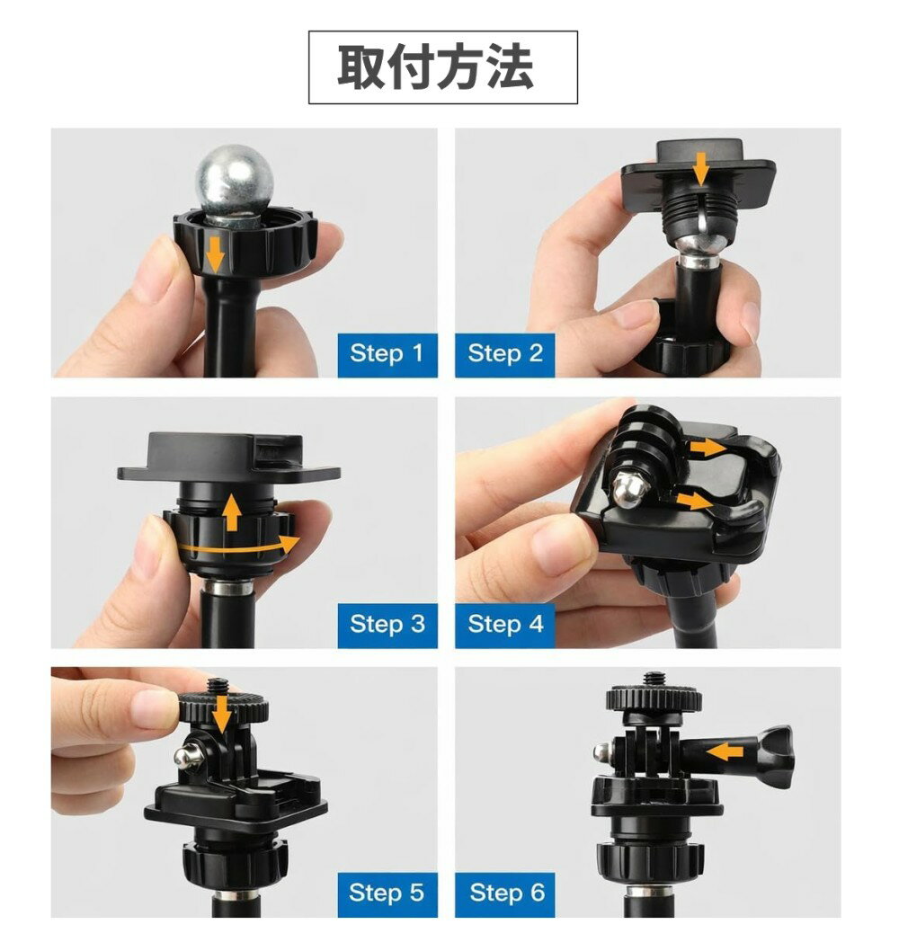 フレキシブル ウェブカメラ アームスタンド クリップ式 アクションカメラブラケッ...