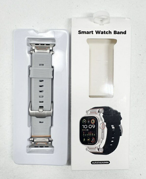 Rakuten - 【HY】【新古品】Apple Watch用 交換ベルト グレー シリコン スポーツバンド 44mm 45mm 46mm 49mm 対応 Series 7 8 9 10 SE Ultra[ゆうパケット発送、送料無料、代引不可]