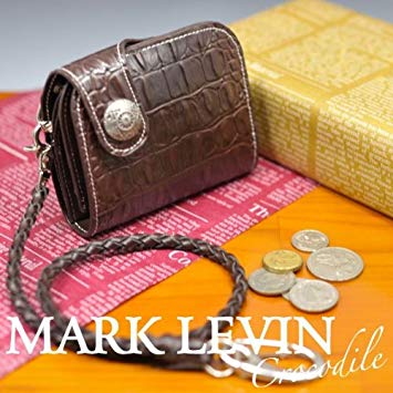 MARK LEVIN クロコ調 デザインショートウォレット ML-1253 茶[定形外郵便、送料無料、代引不可]