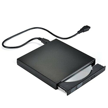 USB2.0外付けポータブルDVDドライブ 《ブラック》 バスパワー CD-R CD-ROM DVD-ROM Windows対応 [メール便発送、送料無料、代引不可]【YDKG-kd】【smtb-KD】