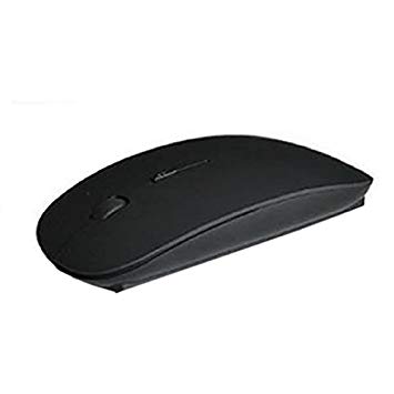 極薄 光学式 ワイヤレスマウス コンパクト 薄型 無線 2.4GHz USBマウス (ブラック)[定形外郵便、送料無料、代引不可]
