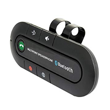 車用 Bluetooth スピーカーフォン ハンズフリー マイク 無線 音楽 通話[定形外郵便、送料 ...