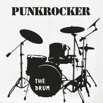 樂天商城 - 転写式ウォールステッカー 壁紙 シール (約58×57cm, 黒Cタイプ (パンクロッカー))[在庫処分][送料無料(一部地域を除く)]