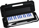 KC キョーリツ 鍵盤ハーモニカ メロディピアノ 32鍵 ブラック/ブルー P3001-32K/BKBL (ドレミ表記シール・クロス・お名前シール付き)[送料無...