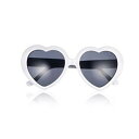 UVカット ハートサングラス ハート型 眼鏡 めがね メガネ コスプレ パーティー (ホワイト)[定形外郵便、送料無料、代引不可]