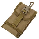 PALS MOLLE スマートフォン ポーチ 《カーキ》 Android iPhone ミリタリー サバゲー マルチカム BPSP2 スマホ 定形外郵便 送料無料 代引不可